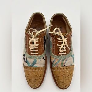 JOHN FLUEVOG SHOES BRANDENBURG BROUGE UNISEX LEATHER FLORAL GATEWAY Size M5/W7